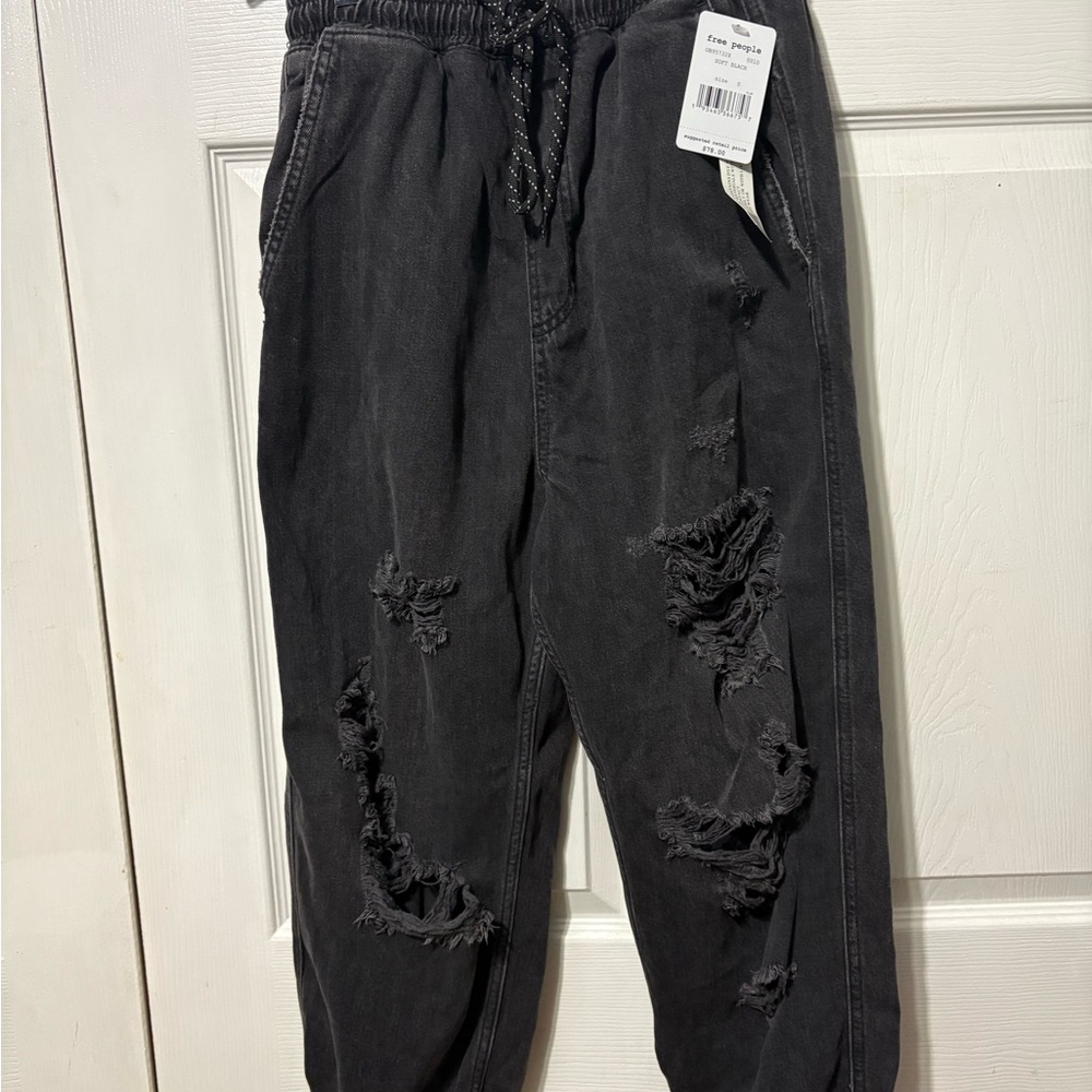 Free People Charcoal Soft Pants